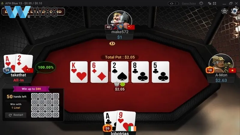 Chọn phòng poker và đặt cược