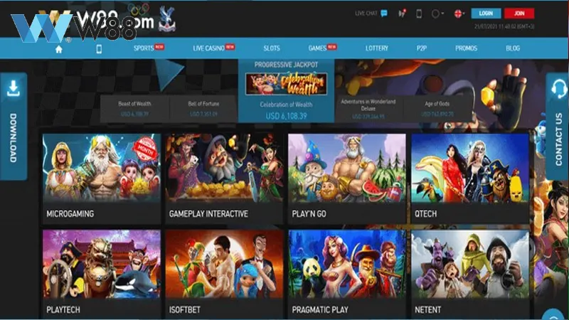 Làm thế nào để Quay W88 Slots trực tuyến?