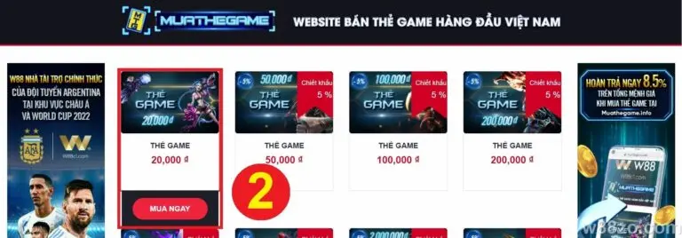 Cách Mua Thẻ Game W88 Nhanh Chóng Và Uy Tín