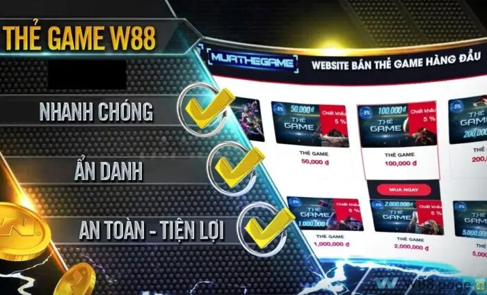 Cách Mua Thẻ Game W88 – Uy Tín Và Tiện Lợi Nhất 2024