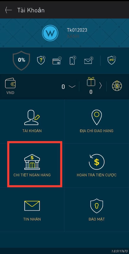 Cập Nhật Thông Tin Tài Khoản Ngân Hàng